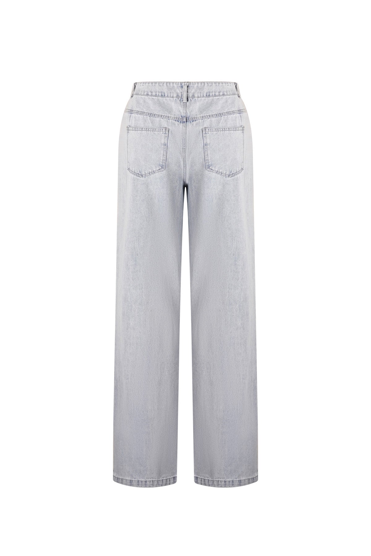 Cotton Blend Jeansbroek Casual Straight Light Indigo