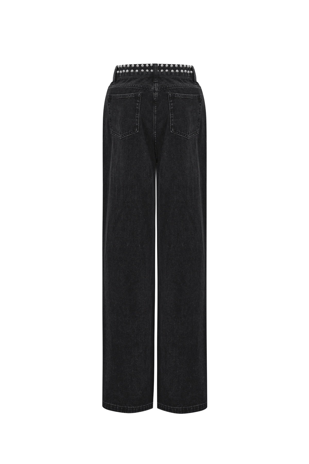 Studded jeans - black
