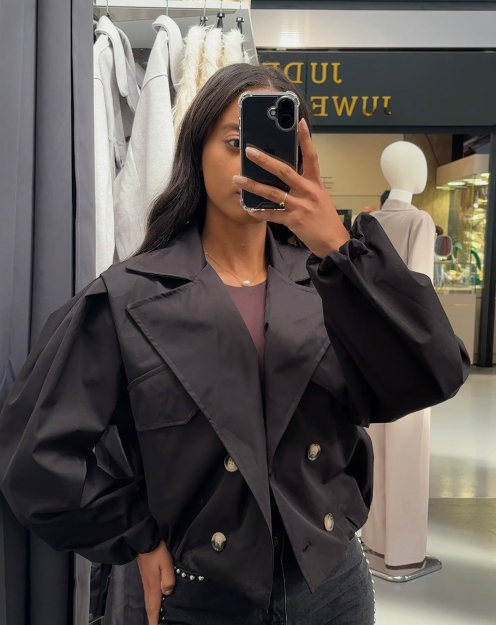 Aura jacket - cropped trench vibes