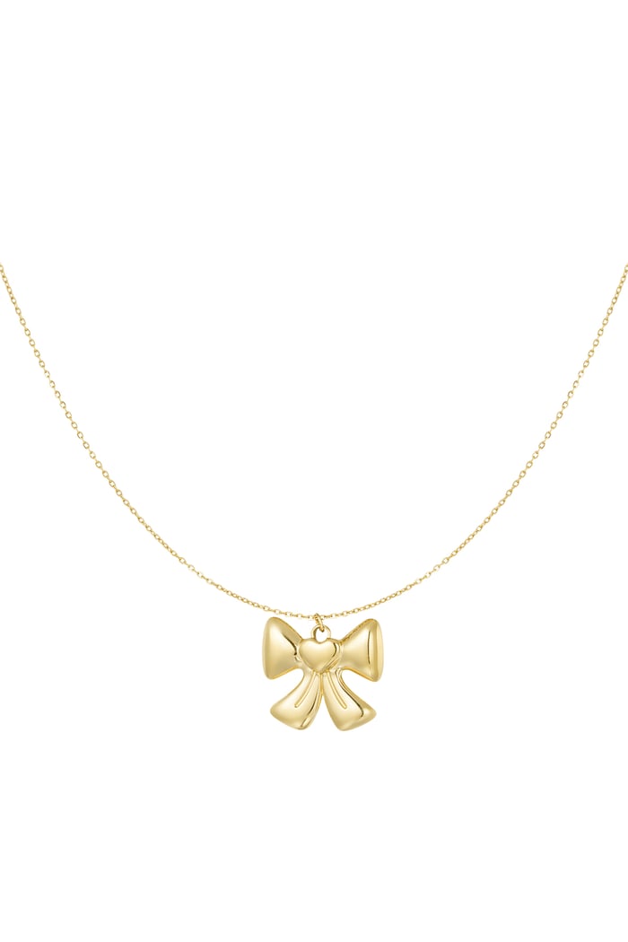 Simple love bow necklace