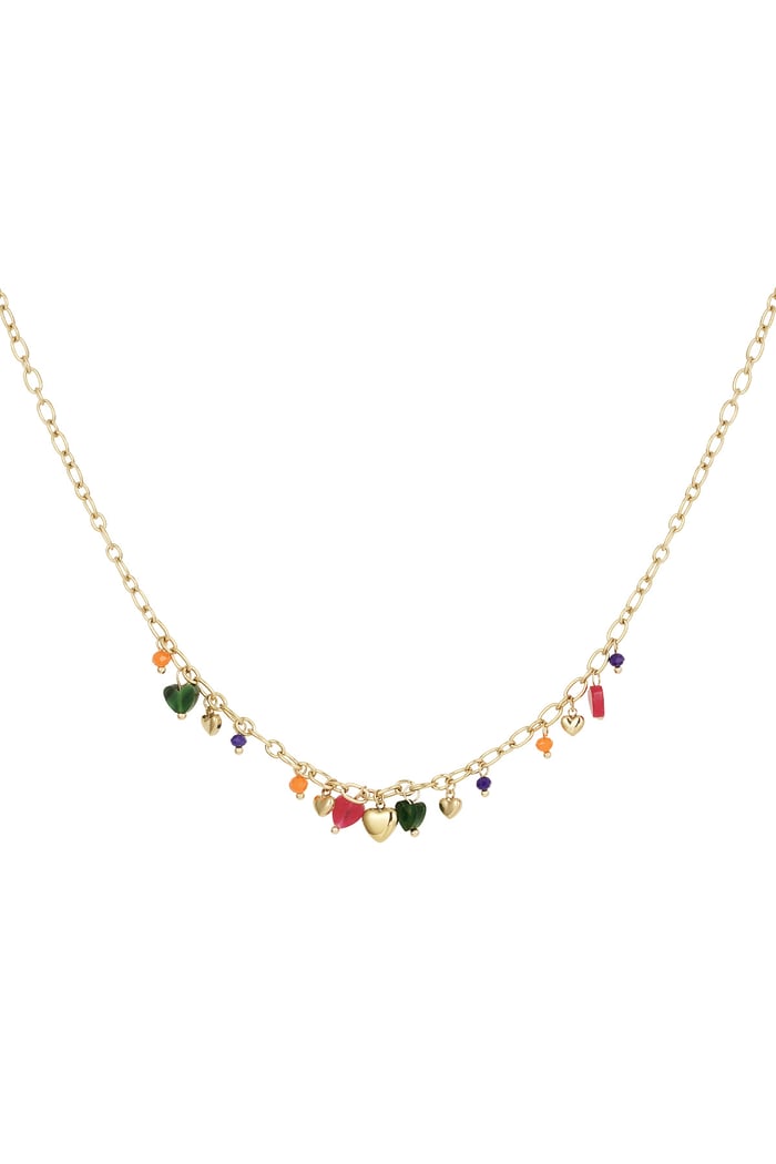 Necklace vibrant hearts