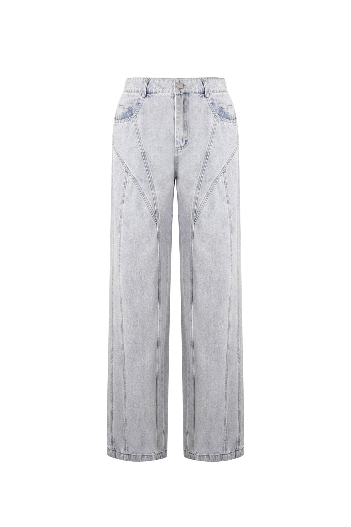 Cotton Blend Jeansbroek Casual Straight Light Indigo