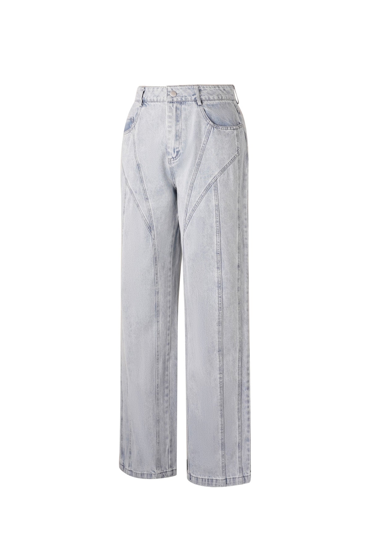 Cotton Blend Jeansbroek Casual Straight Light Indigo