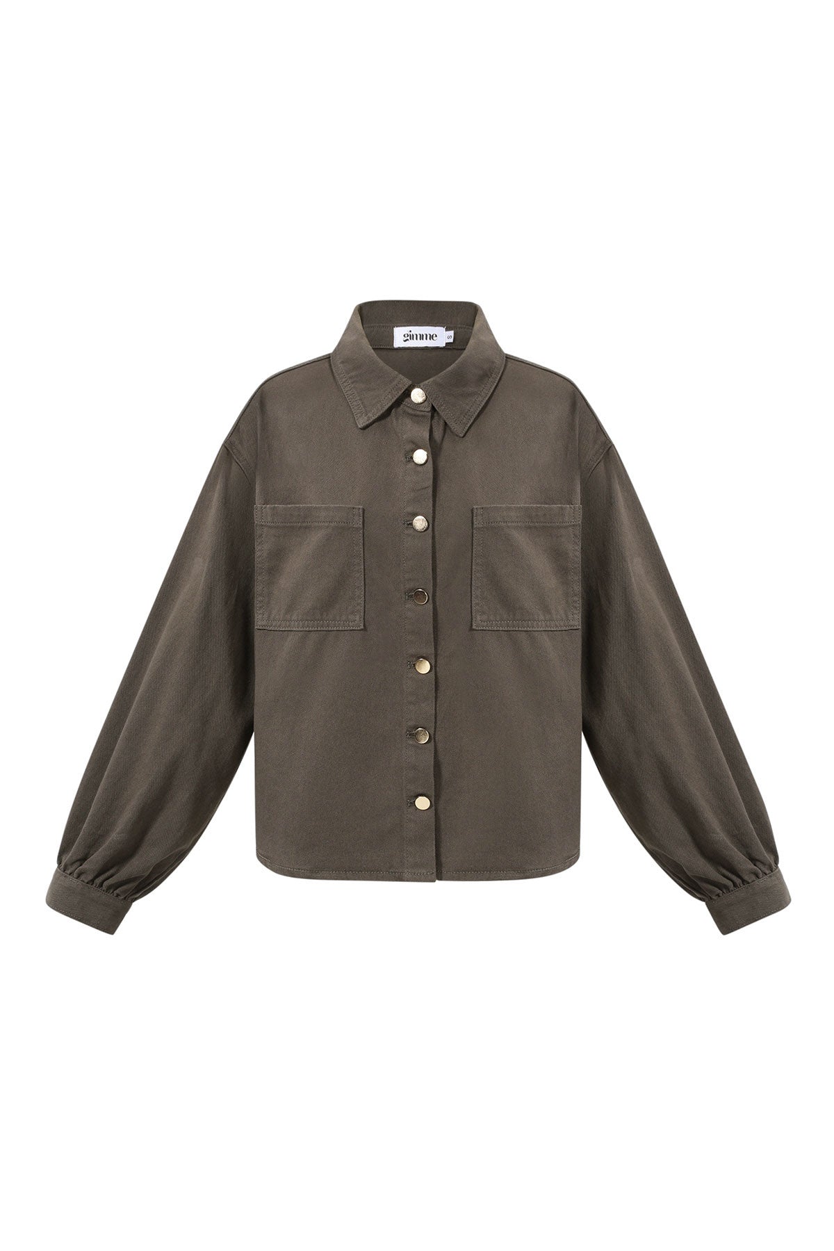 Geweven Katoen Vrouwen Jeansjack Casual Kleurcontrast