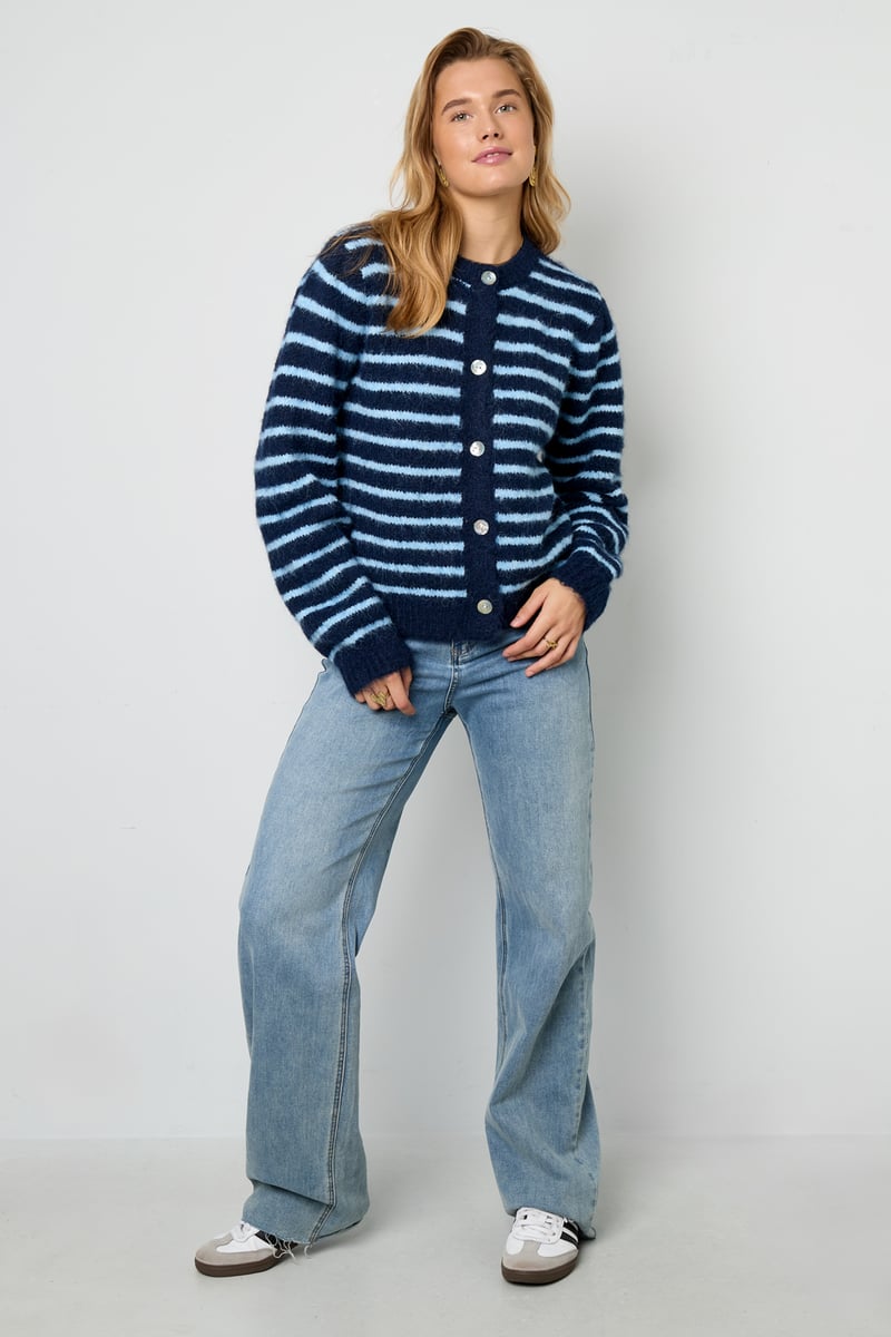 Polyestervezel (polyester) Gebreid vest Strepen Casual Herfst/Winterkleding