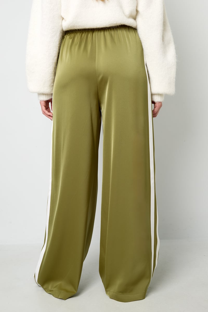 Satijnen broek met strepen