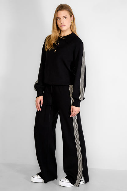 Gebreide trui Kleurenclash Sportieve herfst/winterkleding