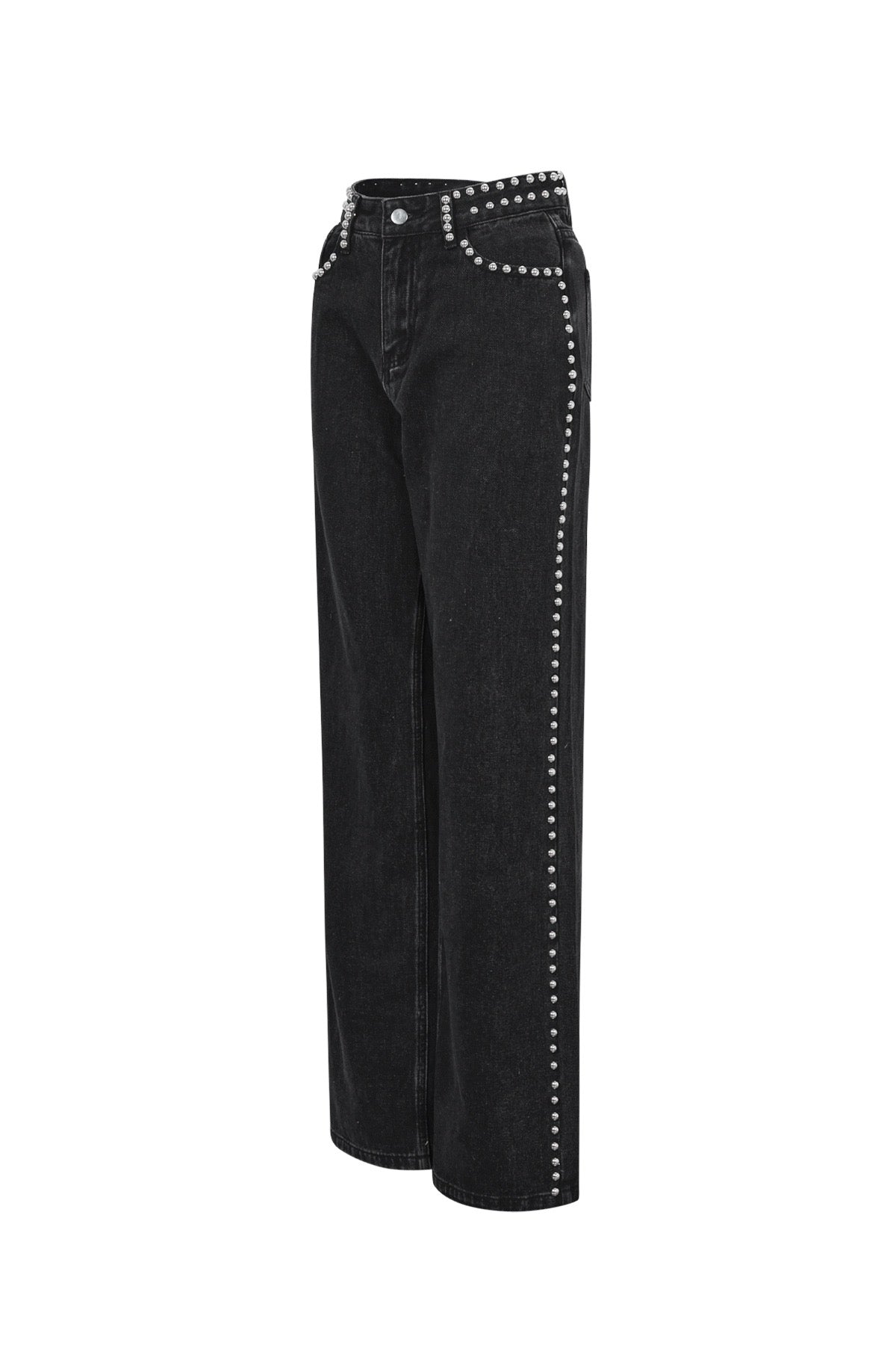 Studded jeans - black