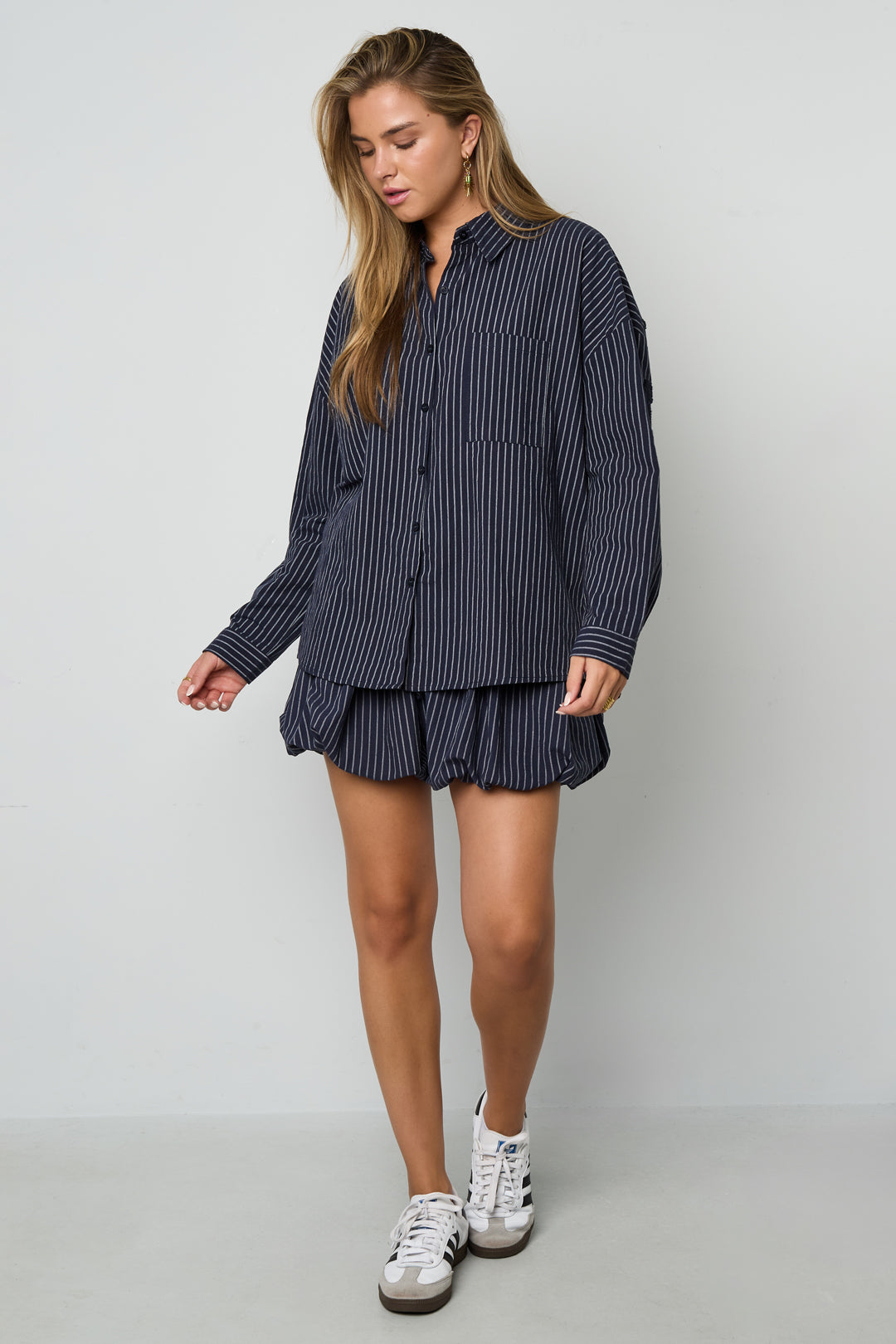 Geweven Katoen Vrouwen Overhemd Casual Letters