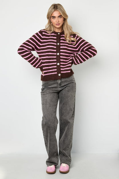 Polyestervezel (polyester) Gebreid vest Strepen Casual Herfst/Winterkleding