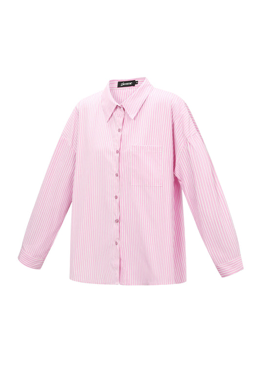 Geweven Katoen Vrouwen Overhemd Casual Letters