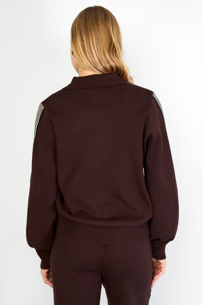 Gebreide trui Kleurenclash Sportieve herfst/winterkleding