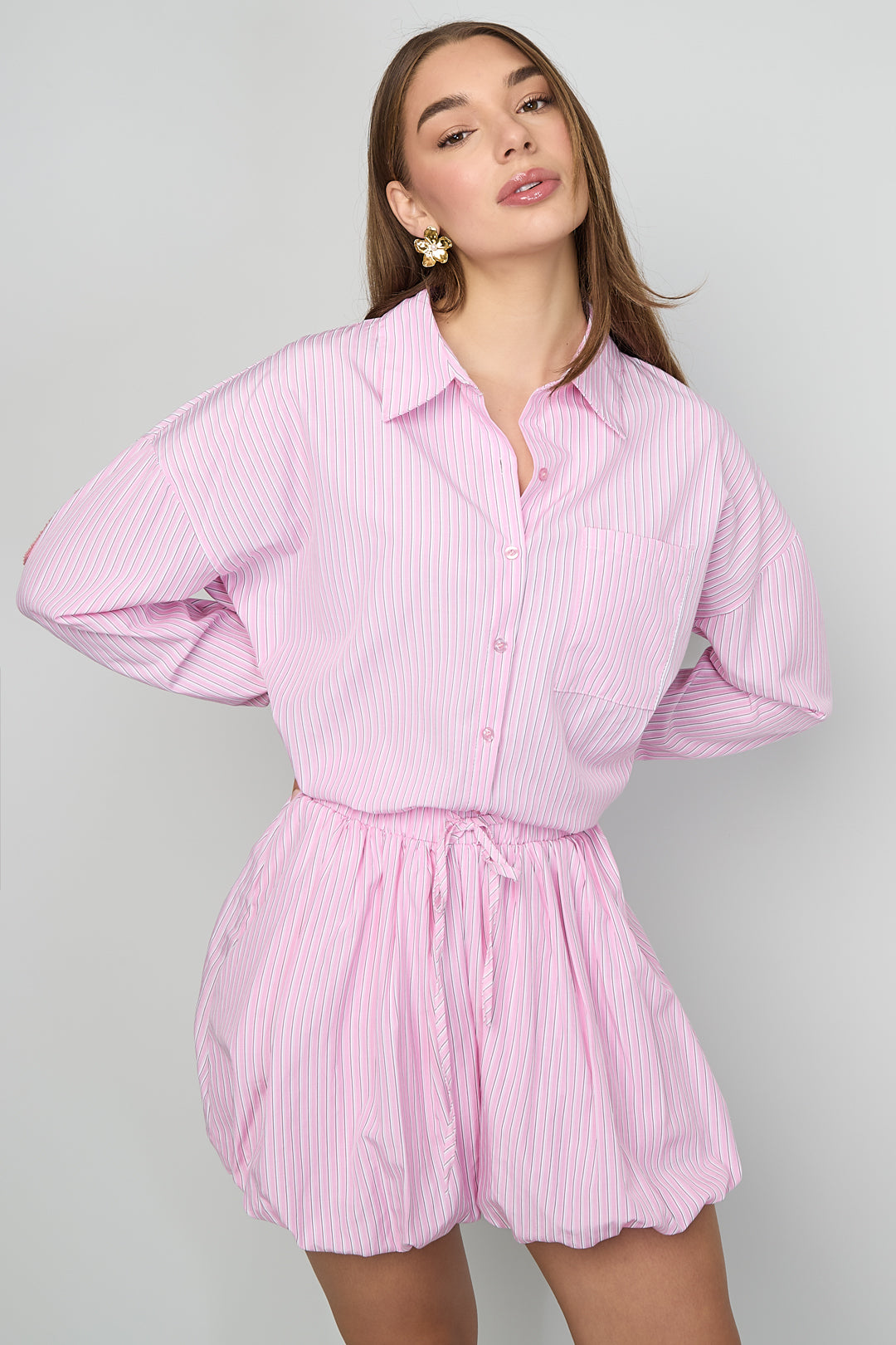 Geweven Katoen Vrouwen Overhemd Casual Letters