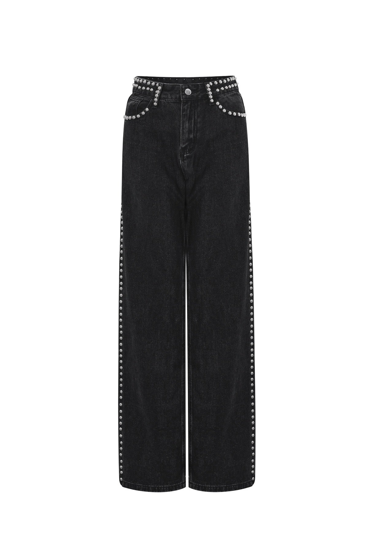 Studded jeans - black