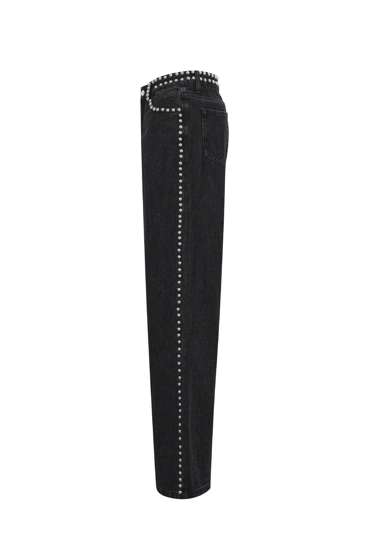 Studded jeans - black