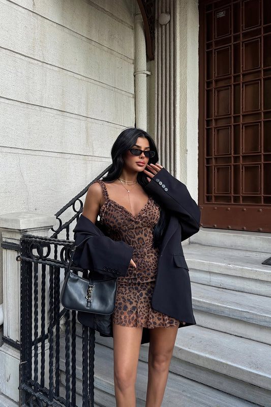 Leopard mini Tulle dress