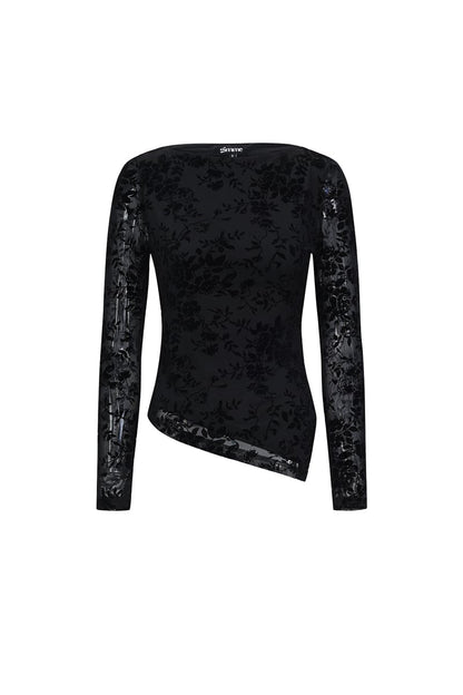 Polyester fiber (polyester) Long sleeve tops Floral print Sexy Fall/Winter  Clothes
