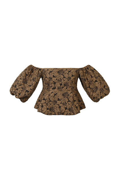pof mouw top met textuur
