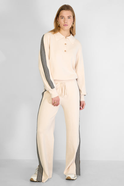 Gebreide trui Kleurenclash Sportieve herfst/winterkleding