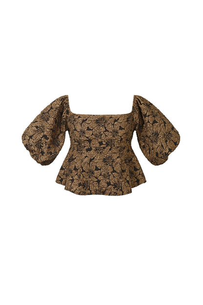 pof mouw top met textuur