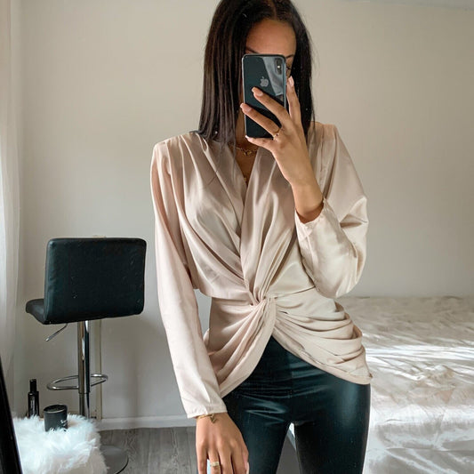 Satin blouse Rose champagne