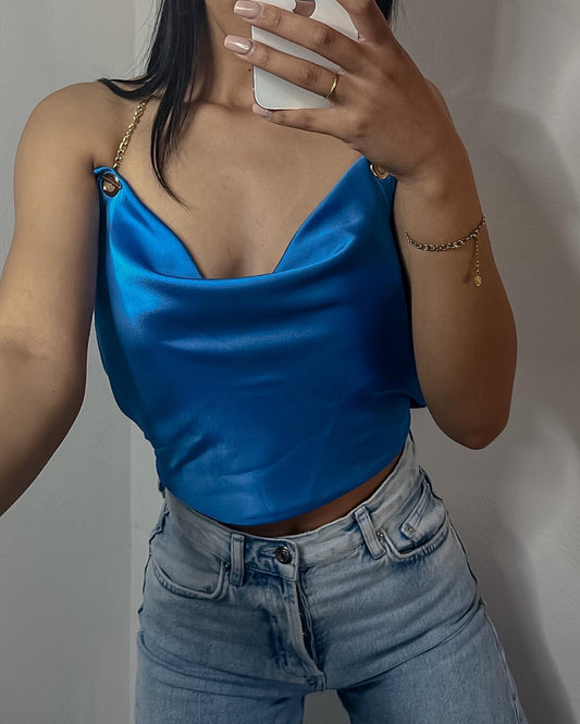 Dina top blue