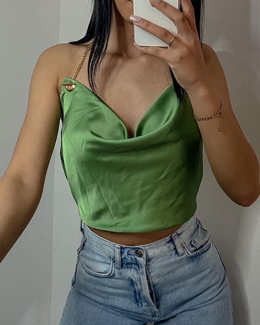 Dina top green