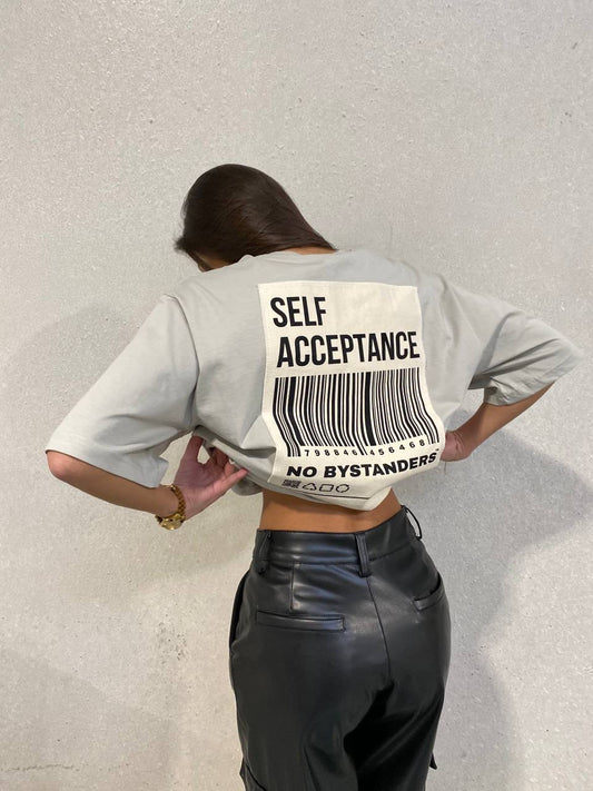 SELF ACCEPTENCE TEE - Grey